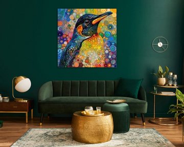 Painting Penguin Colourful by Abstract Painting