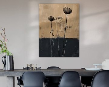 Botanische print in Japandi stijl van Japandi Art Studio