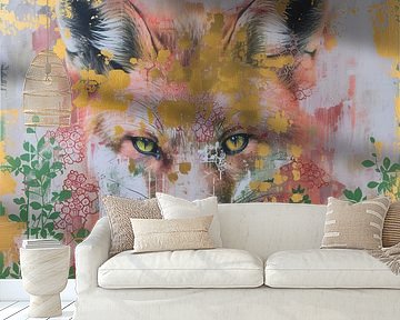 Schilderij Abstracte Vos