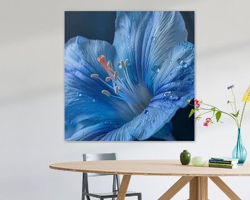 Blauwe bloem macrofotografie van TheXclusive Art