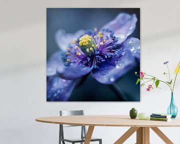 Bloem paars-blauw macrofotografie van TheXclusive Art