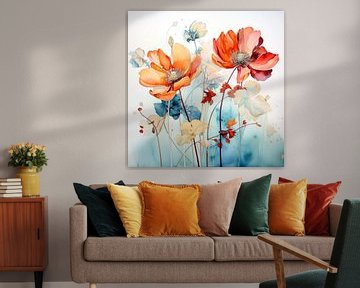 Aquarel bloemen van TheXclusive Art