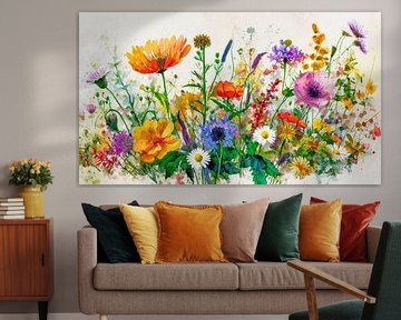 Het is Zomer! Vrolijke Veldbloemen border van Studio Pieternel