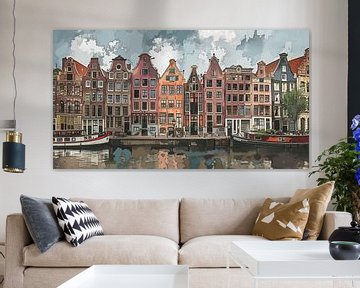 Amsterdam schilderij van Kunst Kriebels