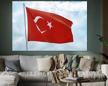 Türkische Flagge im Wind von de-nue-pic