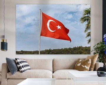 Turkse vlag in de wind van de-nue-pic