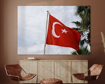 Türkische Flagge im Wind von de-nue-pic