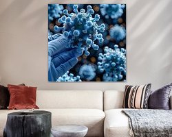 Voorbeeld van het werk in een kamer