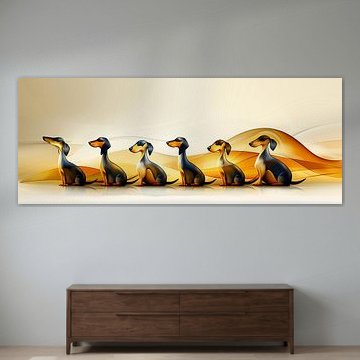 Im Schatten der Linie: Dackel in der Abstraktion