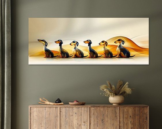 Voorbeeld van het werk in een kamer