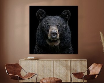 Portret zwarte beer van TheXclusive Art