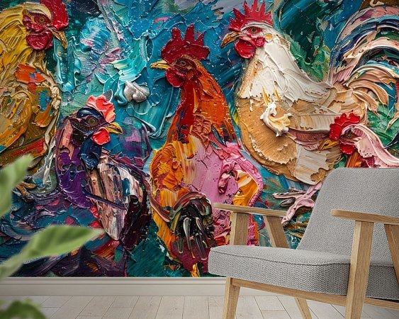 Voorbeeld van het werk in een kamer