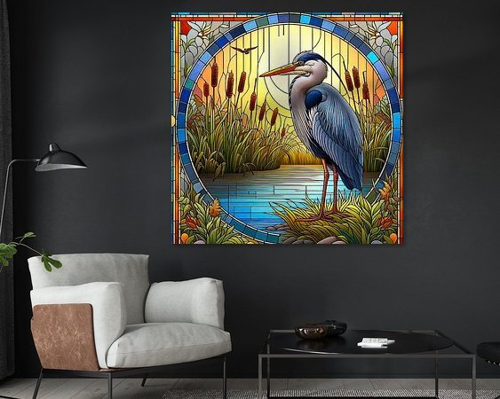 Voorbeeld van het werk in een kamer