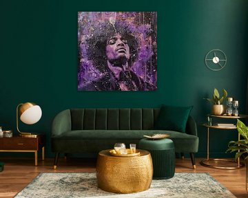 Purple rain man abstract expressionisme van TheXclusive Art