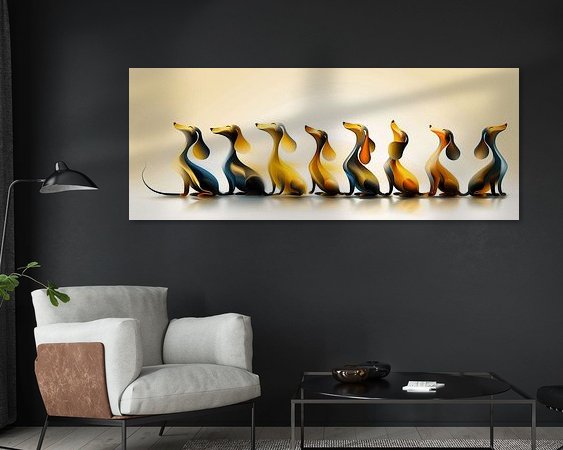 Voorbeeld van het werk in een kamer