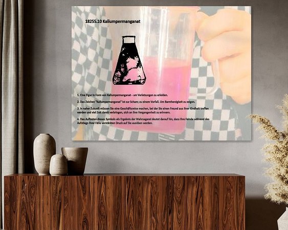 Voorbeeld van het werk in een kamer