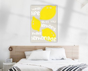 TW living - modern summer lemon art - THREE von TW living