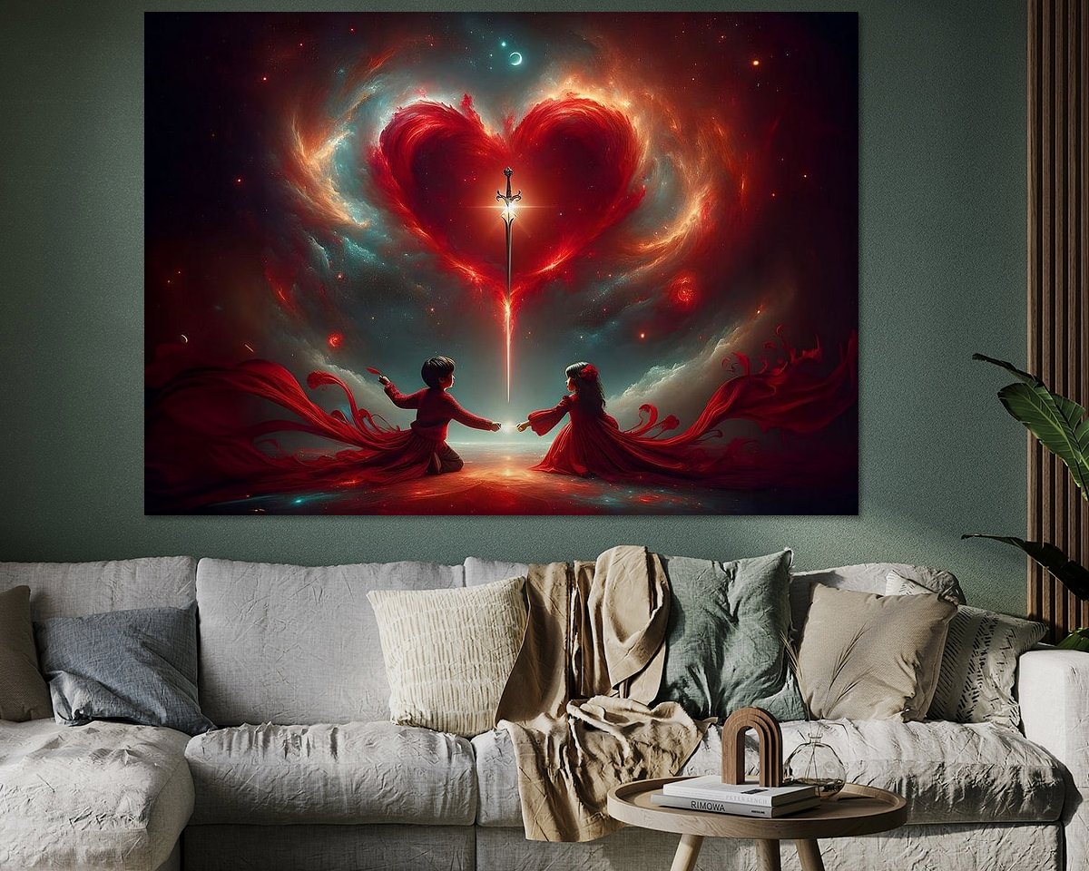 Voorbeeld van het werk in een kamer