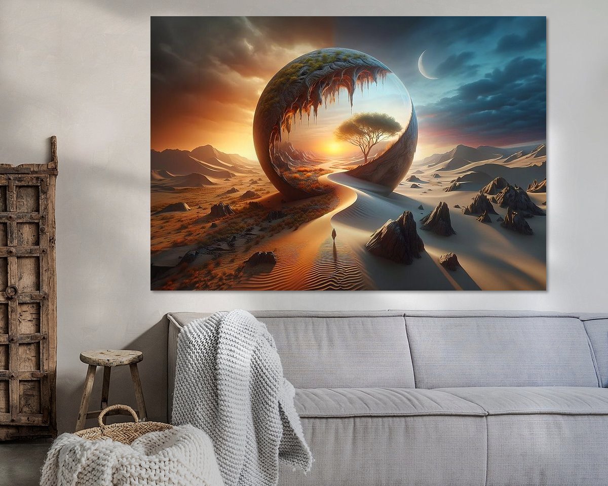 Voorbeeld van het werk in een kamer