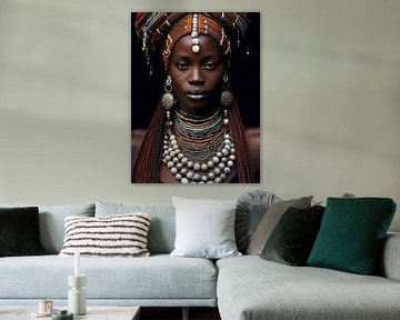 Afrikanische Frauen - Farbenfroh - Traditionell - Luxus - Porträt - Frauengesicht von www.annemiekebezemer.nl