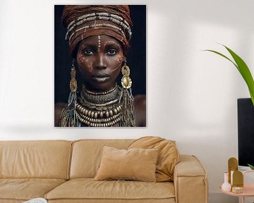 African women - Colourful - Traditional - Luxery - Portrait - Face - Women's face by www.annemiekebezemer.nl