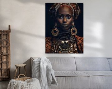 Femmes africaines - Coloré - Traditionnel - Luxe - Portrait - Visage de femme sur www.annemiekebezemer.nl