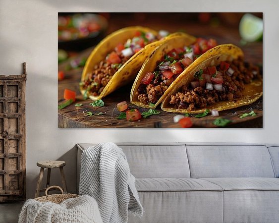 Voorbeeld van het werk in een kamer