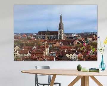 Uitzicht op Regensburg van Thomas Jäger