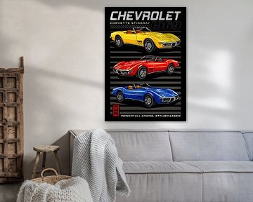 Chevrolet Corvette Stingray ZL1 1969 Car by Adam Khabibi