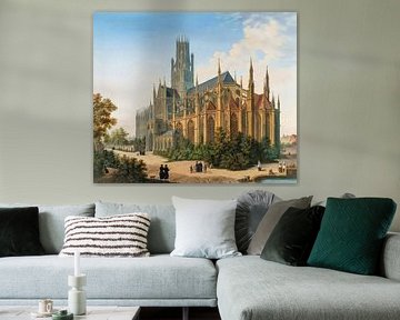 The abbey of Saint Ouen in Rouen - Domenico Quaglio the Younger