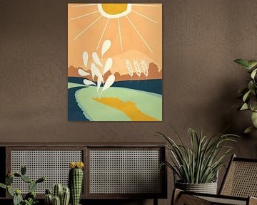 Sunrise in spring abstract landscape by Tanja Udelhofen