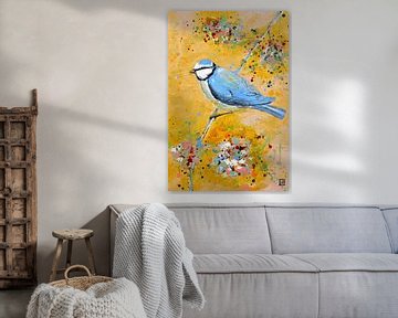 Oiseau de jardin sur Atelier Paint-Ing