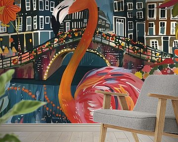 Flamingo in Amsterdam