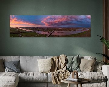 Amazing colorful sunset over the river IJssel by Sjoerd van der Wal Photography