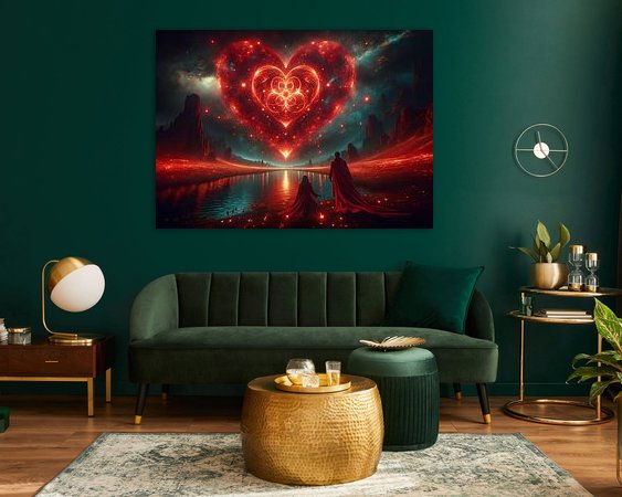 Voorbeeld van het werk in een kamer