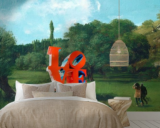 Voorbeeld van het werk in een kamer