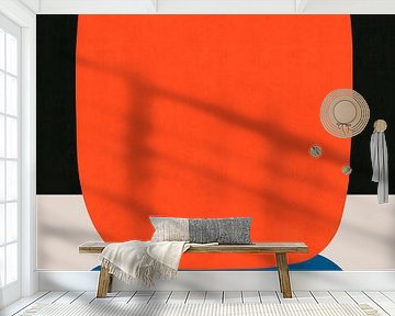 Blauw en rood 7 van Vitor Costa