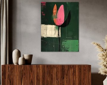 Bunte Tulpe, modern und abstrakt von Studio Allee