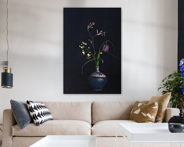 bouquet against dark background by Hanneke Luit