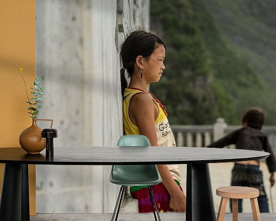 Voorbeeld van het werk in een kamer