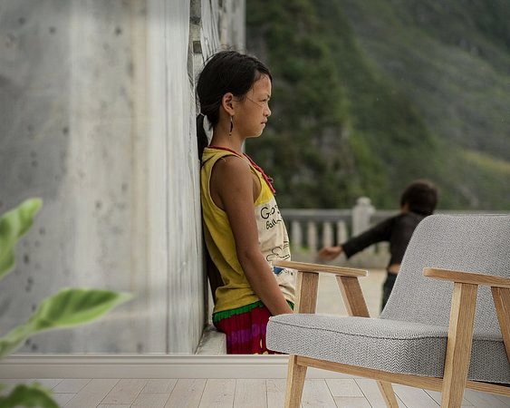 Voorbeeld van het werk in een kamer