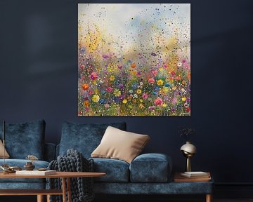 Bloemen Monet Stijl | Bloemenveld Impressionisme van De Mooiste Kunst
