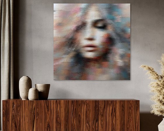 Voorbeeld van het werk in een kamer