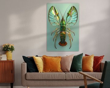 Lobster Luxe - Schmetterlingsfantasie in Grün #1 von Marianne Ottemann - OTTI