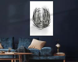 Voorbeeld van het werk in een kamer