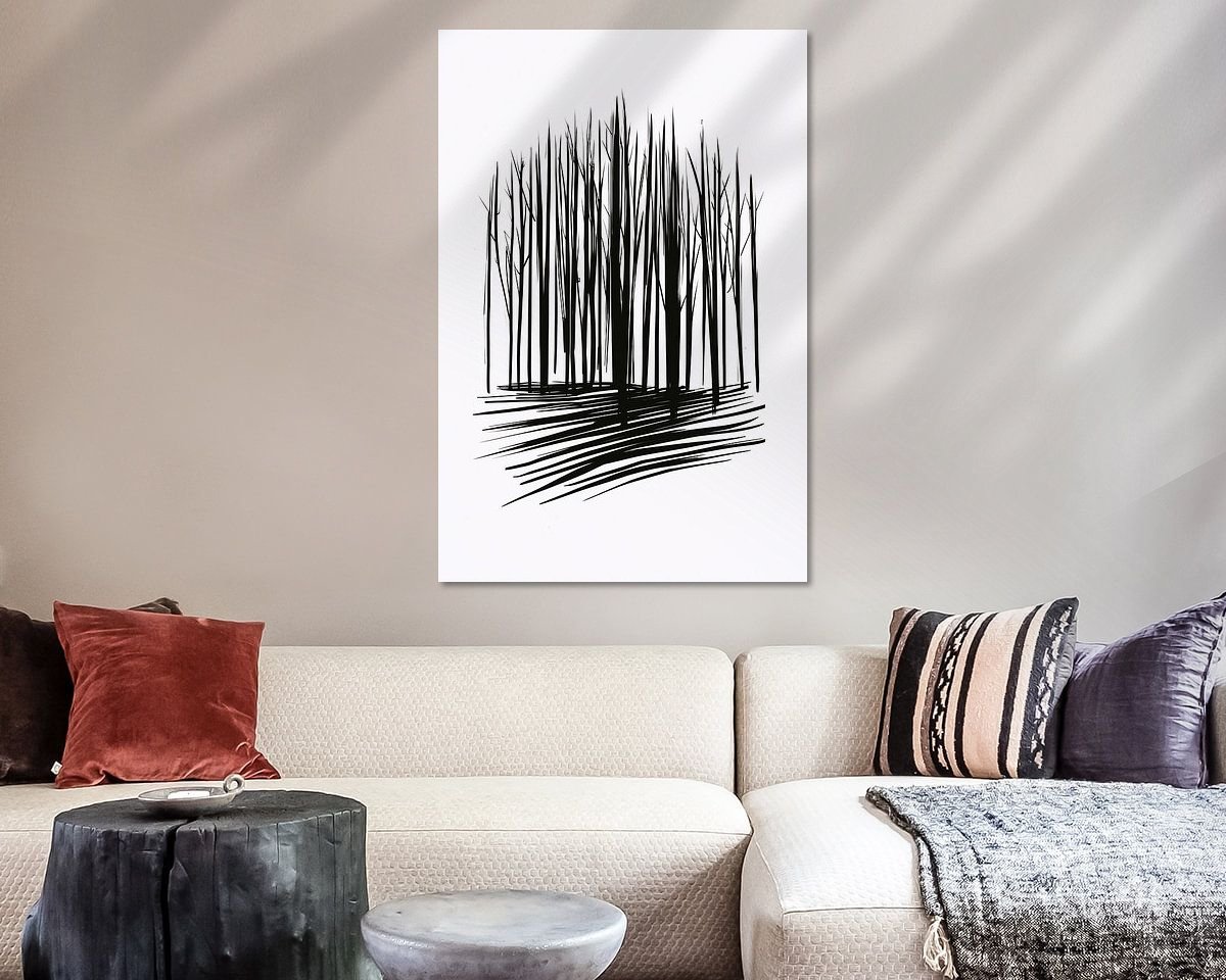 Voorbeeld van het werk in een kamer