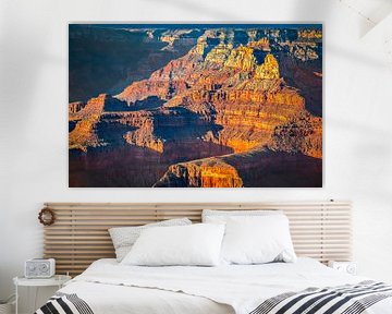 Gouden gloed over de Grand Canyon, VS van Rietje Bulthuis