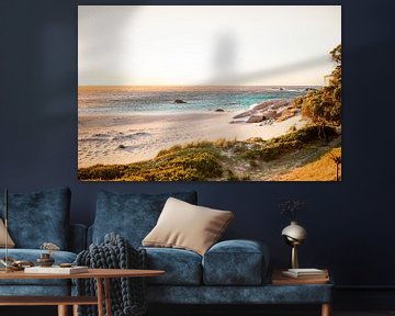 Kaapstad zonnige strand - Zuid Afrika kleurrijke zonsondergang foto print - reis fotografie van LotsofLiekePrints