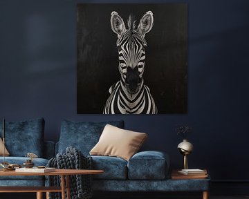 Starrendes Zebra künstlerisch von TheXclusive Art