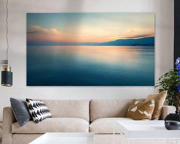 Calm beach pastel long exposure panorama by TheXclusive Art